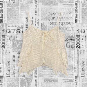 Women's Fairycore Cream Lace Cami